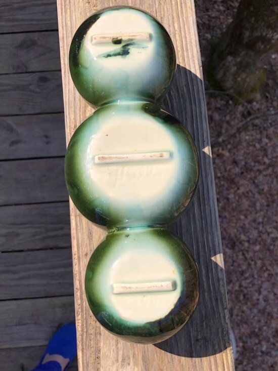 Vintage Hull Pottery 3 Orb Planter No Chips Found - Picture 6 of 7